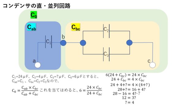 コンデンサの直・並列回路